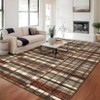 Indoor Modern Area Rugs Retro Striped Plaid Distressed Carpet For Living Room Bedroom Washable Soft Floor Mat Office Home Decor - 3 of 4