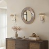 Wooakway Natural Wood and Aluminum 23" Round Mirror - 2 of 4