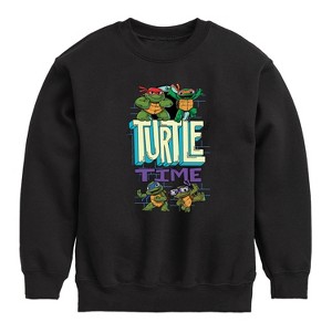 Boys' - Teenage Mutant Ninja Turtles Mutant Mayhem - Turtle Time Graphic Long Sleeve Fleece Sweatshirt - 1 of 3
