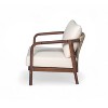 Christopher Knight Home Sylas 3 Piece Modern Acacia Wood Patio Seating Set with Woven Backrest and Deep Cushions - 4 of 4