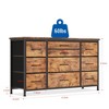 10 Drawer Dresser for Closet, 55" Tv Stand, 47" Wide Fabric Dresser with Power Outlets, Sturdy - 3 of 4