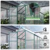 Akoasm 120.87 in. W All-Season Height-Adjustable Windproof Aluminum Greenhouse with Elevated Base & Mounting Kit for Outdoor Backyards-Green - 4 of 4