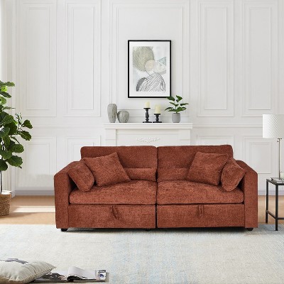 MyDepot Modern Sectional Sofa with Storage Function and 2 Pillows