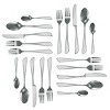 MegaChef Gibbous 20 Piece Flatware Utensil Set, Stainless Steel Silverware Metal Service for 4 in Silver - 4 of 4