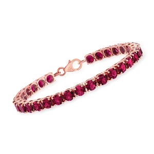 Ross-Simons 17.00 ct. t.w. Rhodolite Garnet Tennis Bracelet in 18kt Rose Gold Over Sterling - 1 of 3