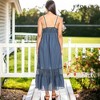 Anna-Kaci Women's Adjustable Spaghetti Strap Sleeveless Boho Lace Maxi Dress for Everyday Look - 3 of 4