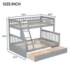 Kumasinova Bunk Bed with 2 Drawers,Convertible Bed Frame with Ladder and Guardrail,Kids Wood Bed Frame with Strong Wooden Slats - 2 of 4