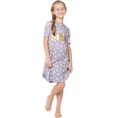 DC Comics Girls Little Batgirl Cold Shoulder Star Nightgown