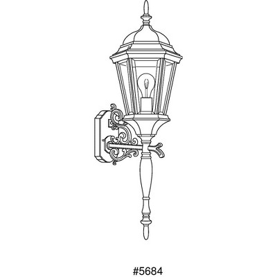 Welbourne Black Aluminum Outdoor Wall Lantern Sconce