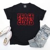 Simply Sage Market Women's Peace Love Cupid Balloon Letters Short Sleeve Garment Dyed Tee - 3 of 4