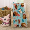 NoJo Disney Moana Free as the Ocean Aqua, Orange, and White, Pua Pig, and Hei Hei Chicken Super Soft Toddler Blanket - 3 of 4