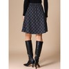 INSPIRE CHIC Women's Christmas Plaids Vintage Tartan Elastic Waist Knee Length A-Line Skirt - 4 of 4