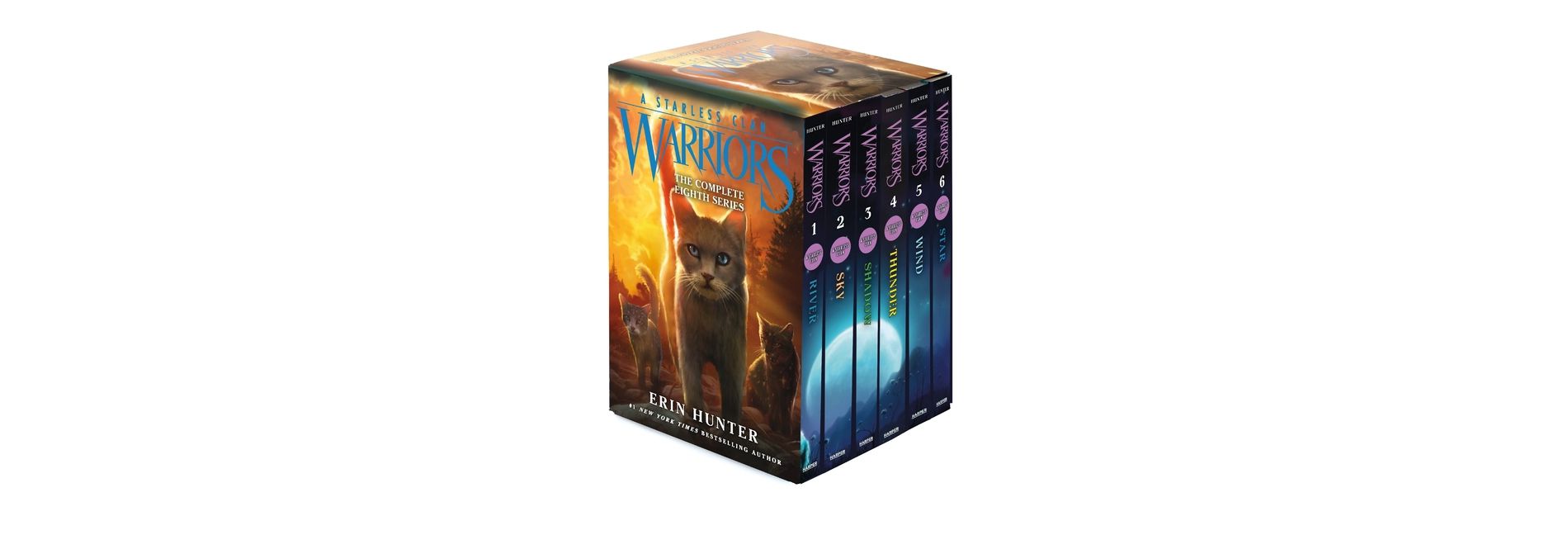 Warriors: A Starless Clan Box Set: Volumes 1 to 6 - by Erin Hunter (Paperback)