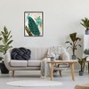 Stupell Industries Vintage Parisian Peacock Patterned Bird Blue Hibiscus Flower Black Framed Giclee Art - 2 of 4