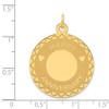 Black Bow Jewelry 14k Yellow Gold Happy Anniversary Circle Pendant, 25mm - 4 of 4