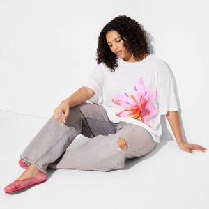 Women's Oversized Short Sleeve Graphic T-Shirt - Wild Fable™ - 1 of 3
