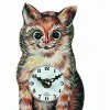 Cat Shaped Quartz Wall Clock with Moving Eyes and Swinging Tail Pendulum – 6 in – River City Clocks - 3 of 3