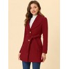 INSPIRE CHIC Women's Casual Shawl Collar Single Breasted Belted Overcoat - image 2 of 4