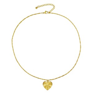 Slate by Rebl Heart Pendant Chain Necklace  Stainless Steel - 1 of 3