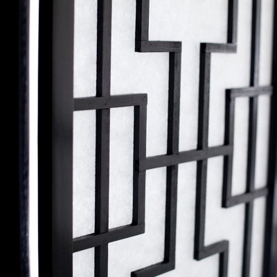 Black Pine Wood 3-Panel Shoji Room Divider