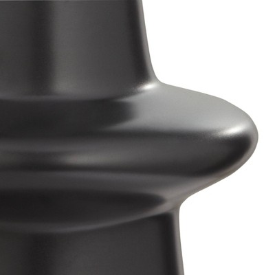 Modern Matte Black Ceramic 21" Decorative Table Vase