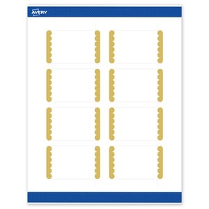 Avery Printable Rectangle Labels, Gold Edge Dots, 2" x 3", Matte White Rectangle Labels, Permanent, Laser/Inkjet, 80ct, Great for Product Labels - 1 of 4