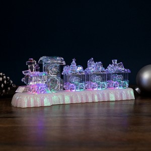 Northlight LED Lighted Musical Locomotive Train Christmas Decoration - 12" - Multicolor Lights - 1 of 4