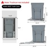 Pull Out Trash Can Under Cabinet, Stainless Steel Slide Out Garbage Can Shelf Under Sink, Adjustable Slide Out Shelf for Waste Can Under Kitchen Sink - 2 of 4