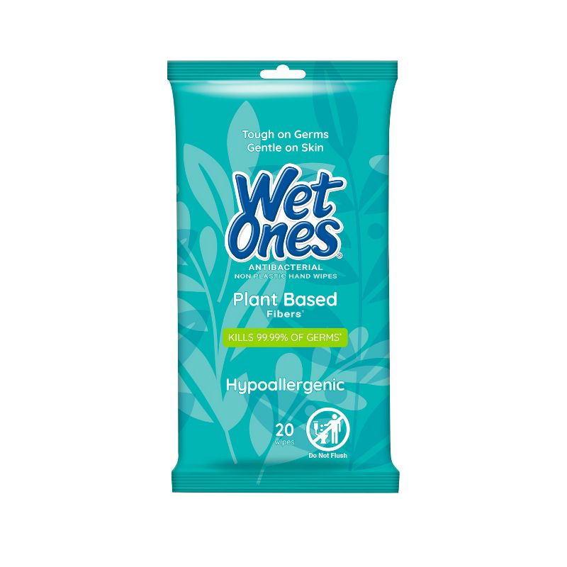 Wet Ones Antibacterial Plant Based Hand Wipes - 20ct, 1 of 10
