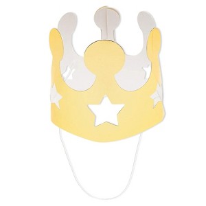 Blue Panda 48 Pack Mini Birthday Hats for Kids, Gold Foil Birthday Crowns for Birthdays, Photo Props, 3 x 3 In - 1 of 4