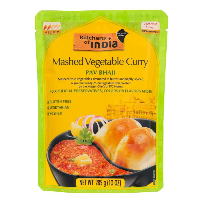 Kitchens of India Pav Bhaji Mashed Vegetable Curry - Case of 6/10 oz, 2 of 8