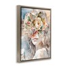 Stupell Industries Floral Portrait of Girl Floating Frame Canvas Art - 2 of 4