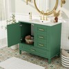 Whisen 36 in. Bathroom Storage Cabinet Bathroom Vanity with Ceramic Sink, Soft Close Door and 3 Drawers - 3 of 4