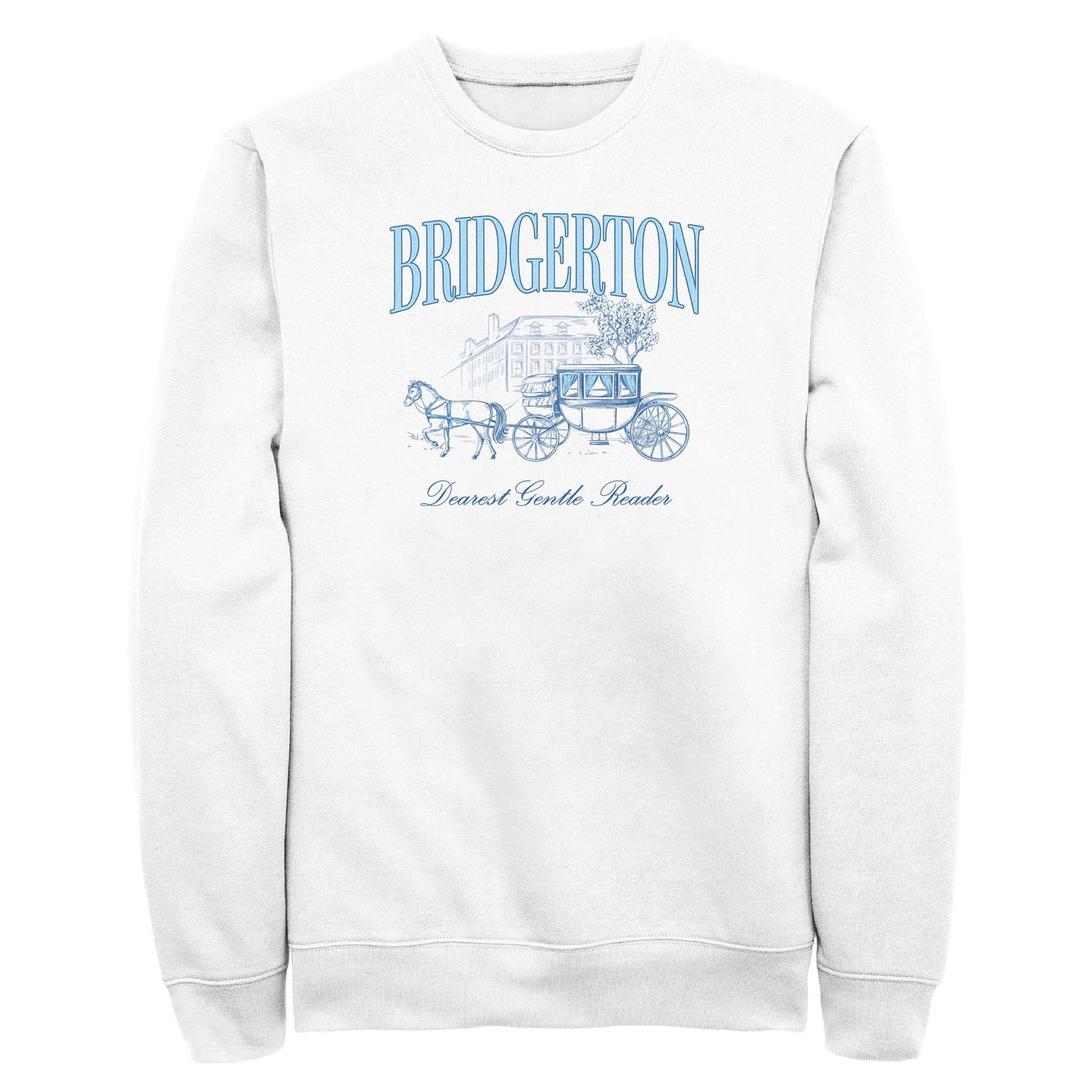 Mens Bridgerton Dear Gentle Reader Horse Carriage Sweatshirt