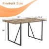 CAVINAS Modern Rustic Industrial Rectangular Dining Table for 4-6, Kitchen Table with 1.5" Thick Tabletop & Metal Legs, Desk for Kitchen Dining Room - 3 of 4