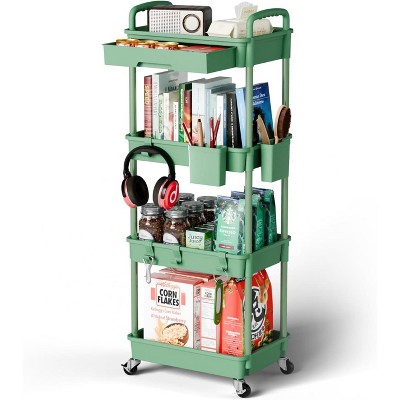 Acoinel 3/4/5 Tier Rolling Utility Cart with Drawer