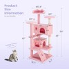 JIONJOY 54-Inch Cat Climbing Tower: Dual Apartments - 3 of 4