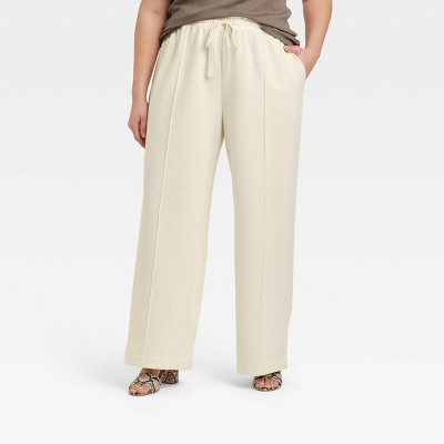 plus size pull on wide leg pants