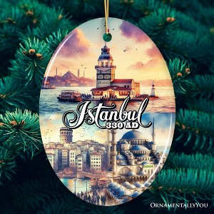 Istanbul City Historical Landmarks and Cultural Ornament, Artistic Turkey Handmade Christmas Gift and Souvenir| OrnamentallyYou - 1 of 4