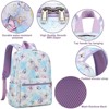 Kids Backpack for Girls Butterfly Preschool Bookbag with Lunch Box Kindergarten School Bag Set for Young Elementary Students (purple) - 4 of 4
