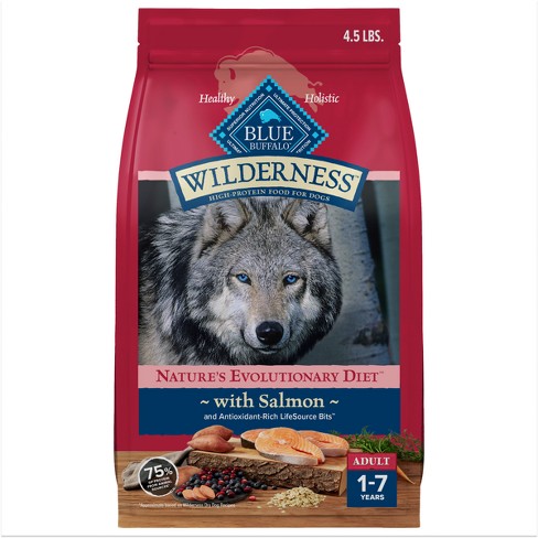 Blue Buffalo Wilderness High Protein Natural Adult Dry Dog Food Plus Wholesome Grains With Salmon 4.5lbs Target