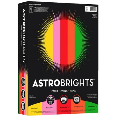 Astrobrights Colored Paper, 8-1/2 x 11 Inches, Assorted Vintage Colors, pk of 500