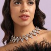 SOHI Women's Crystal Silver Party Statement Necklace - 3 of 4