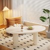 Tribesigns 46.46" White Cloud Coffee Table, Modern Cream Coffee Table - 2 of 4