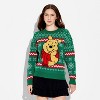 Women's Winnie the Pooh Festive Graphic Sweater - Green - 2 of 3