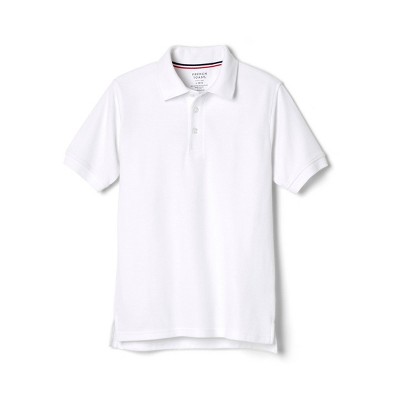French Toast Young Men's Uniform Short Sleeve Pique Polo Shirt - White