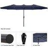 Extra Large Outdoor Umbrella - 15 Ft Double Patio Shade with Easy Hand Crank for Outdoor Furniture, Deck, Backyard, or Pool - 4 of 4