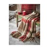 TAG Sno Plaid Acrylic Decorative Throw for Sofa or Bed, Red and Green Plaid with Fringe 50L x 60W in. - 2 of 2