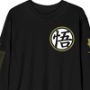 Dragon Ball Z Kanji Symbols Crew Neck Long Sleeve Men's Black Tee - 2 of 4