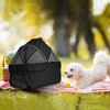 iMountek "Foldable 4-Wheel Pet Stroller with Removable Liner, Storage Basket for Dog & Cat Travel Jogger"Black , Grey - 2 of 4